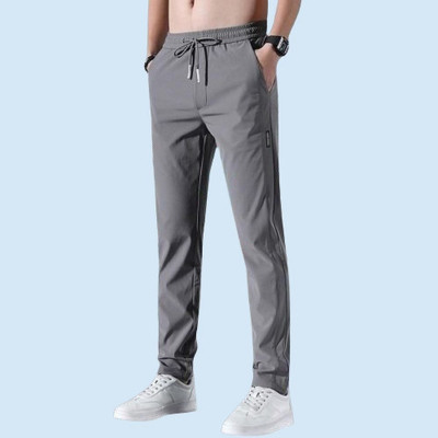 FICKA Solid Men Grey Track Pants