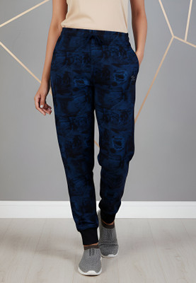 Guide Printed Women Dark Blue Track Pants