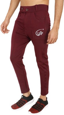 PS Traders Solid Men Maroon Track Pants