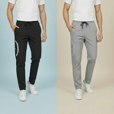 MH Fashiowear Solid Men Grey Track Pants
