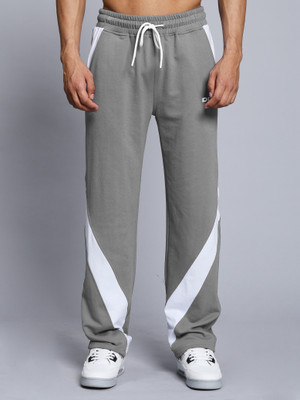 WEARDUDS Colorblock Men Grey Track Pants