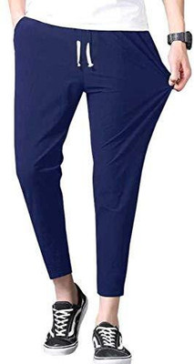 STRAND CREATION Solid Men Dark Blue Track Pants