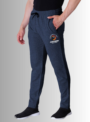 Kartblack Self Design Men Dark Blue Track Pants