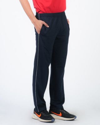 Ecolove Solid Men Dark Blue Track Pants