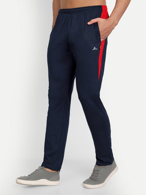 Zeffit Solid Men Dark Blue Track Pants