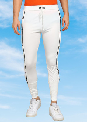 RusticBlooms Solid Men White Track Pants