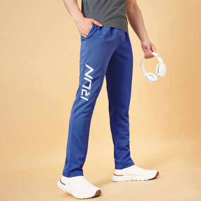 Ajile By Pantaloons Solid Men Light Blue Track Pants