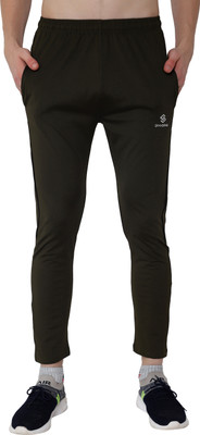 Good Step Solid Men Olive Track Pants