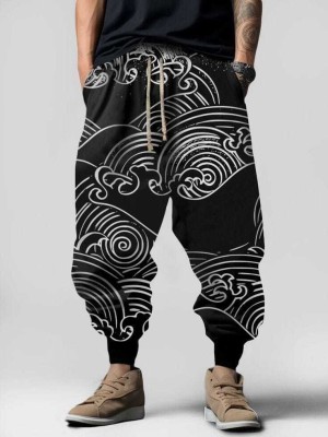 PINCH ELEVEN Graphic Print Men Black, White Track Pants