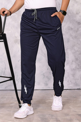 ANAND Printed Men Dark Blue Track Pants