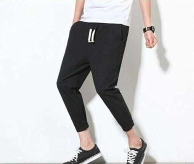 STRAND CREATION Solid Men Black Track Pants