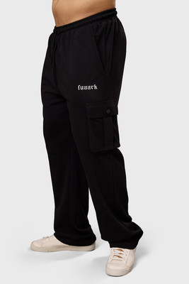 FuaarK Printed Men Black Track Pants