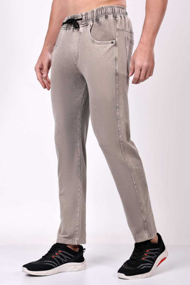 ZEB Solid Men Beige Track Pants