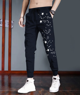 TRIPR Printed Men Blue, White Track Pants