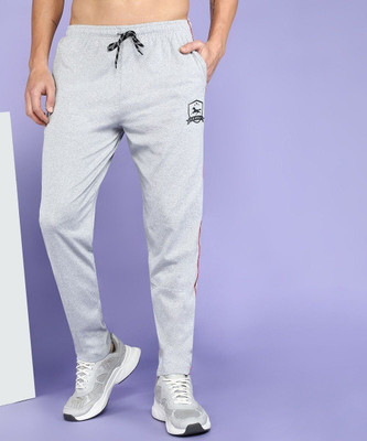 4 SPEED Solid Men Grey Track Pants