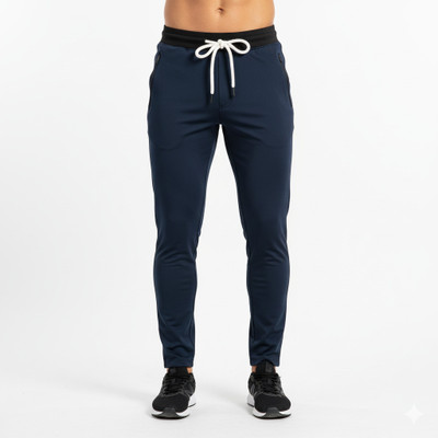 MISSI MIST Solid Men Dark Blue Track Pants