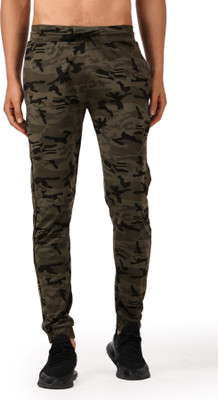 ND Printed Men Green, Black Track Pants