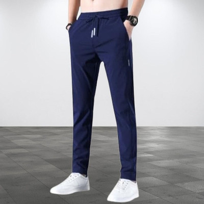 FICKA Solid Men Blue Track Pants