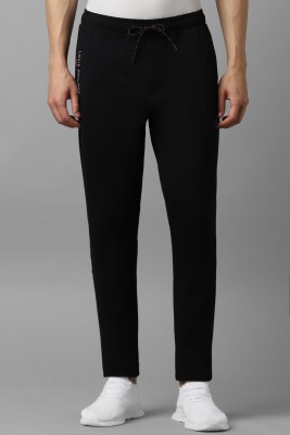 LOUIS PHILIPPE Solid Men Black Track Pants