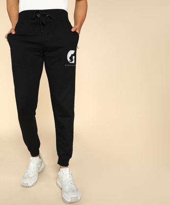 GYRFALCON Printed Men Black Track Pants