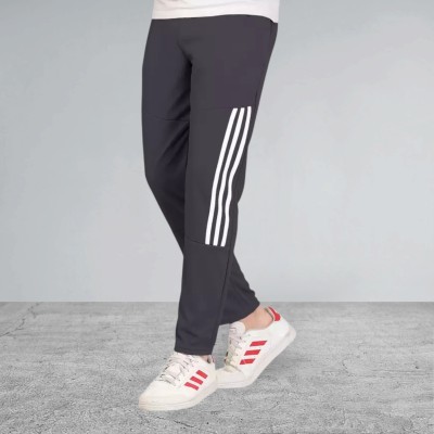 AviraEnterprise Striped Men Black Track Pants