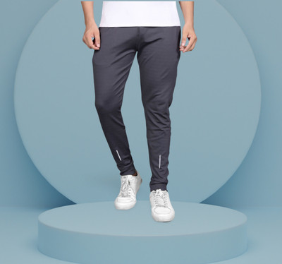 GAJAVU Solid Men Grey Track Pants