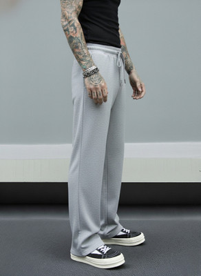 Dockstreet Striped Men Grey Track Pants