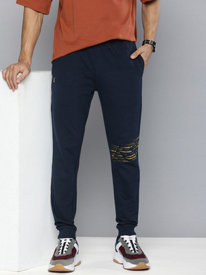 HRX by Hrithik Roshan Self Design Men Blue Track Pants