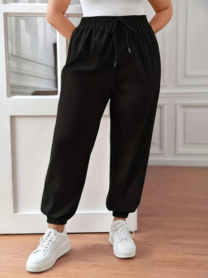 PROGENY Loose Fit Women Black Trousers