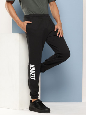 SLAZENGER Solid Men Black Track Pants