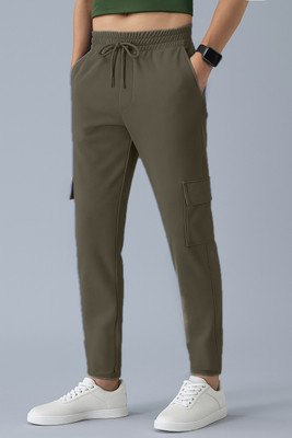 SK Clasy Solid Men Dark Green Track Pants