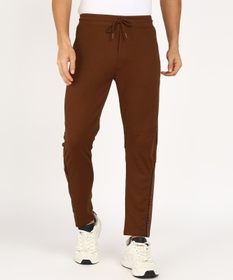 Fort Collins Solid Men Brown Track Pants