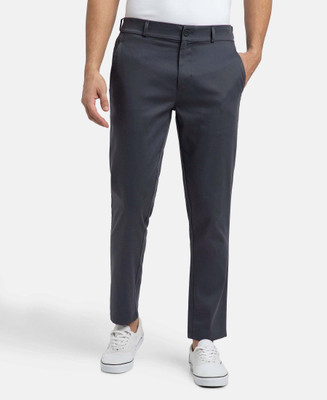 JOCKEY IM26 Super Combed Cotton Rich Elastane Stretch Solid Men Grey Track Pants