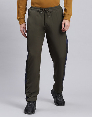 MONTE CARLO Solid Men Dark Green Track Pants