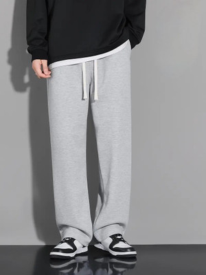 TRUFFLEGUM Solid Men Grey Track Pants