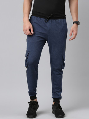 MADSTO Colorblock Men Blue Track Pants
