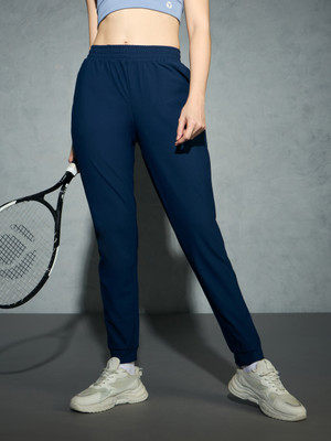TECHNOSPORT Solid Women Blue Track Pants