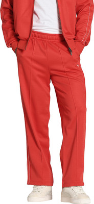 PUMA Self Design Men Red Track Pants