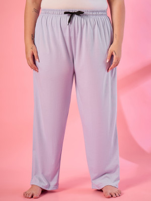 Ds Fashion Solid Women Purple Track Pants