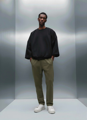 Dockstreet Striped Men Olive Track Pants