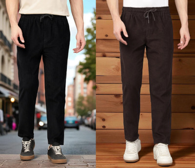 THE SAVIRA FASHION TREND Solid Men Black, Brown Track Pants