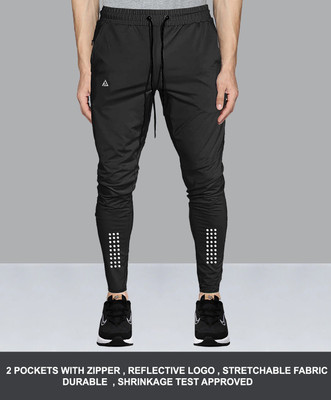 AVOLT Polka Print Men Black Track Pants