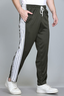 HVBK Striped Men Multicolor Track Pants