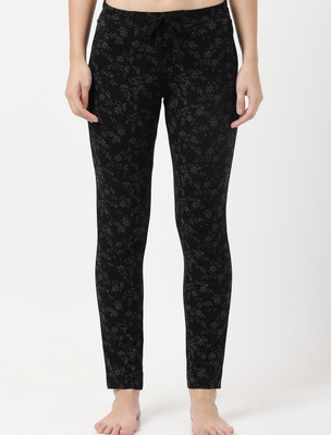 JOCKEY Printed Women Black Track Pants