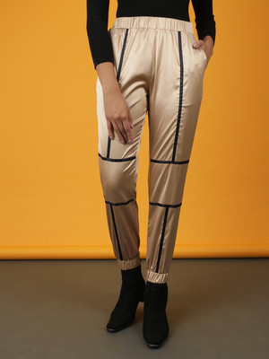 Freehand by The Indian Garage Co. Self Design Women Yellow Track Pants