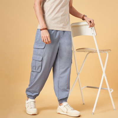 Urban Ranger by Pantaloons Solid Men Grey Track Pants