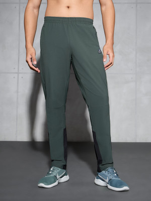 TECHNOSPORT Colorblock Men Green Track Pants