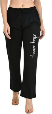 HARSHITA MART Printed Women Black Track Pants