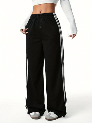Dockstreet Solid Women White, Black Track Pants