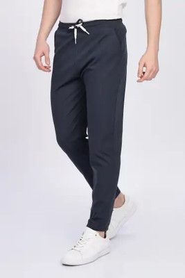 SHMARRT Solid Men Blue Track Pants